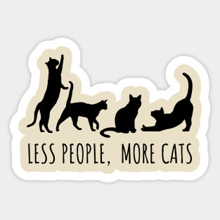 Minimalist Black Cat Silhouette Sticker